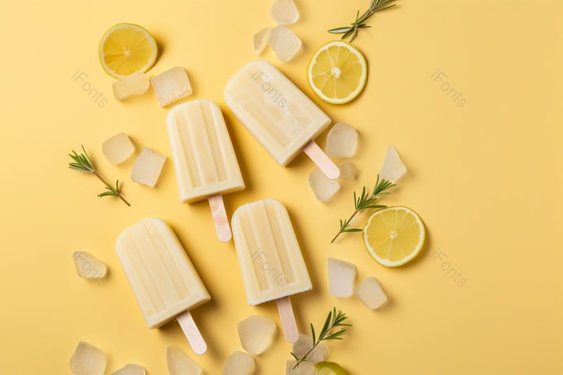 黄色系夏季清凉雪糕冰棒柠檬,高清,摄影图,摄影图片,图片大全,摄影图免费下载